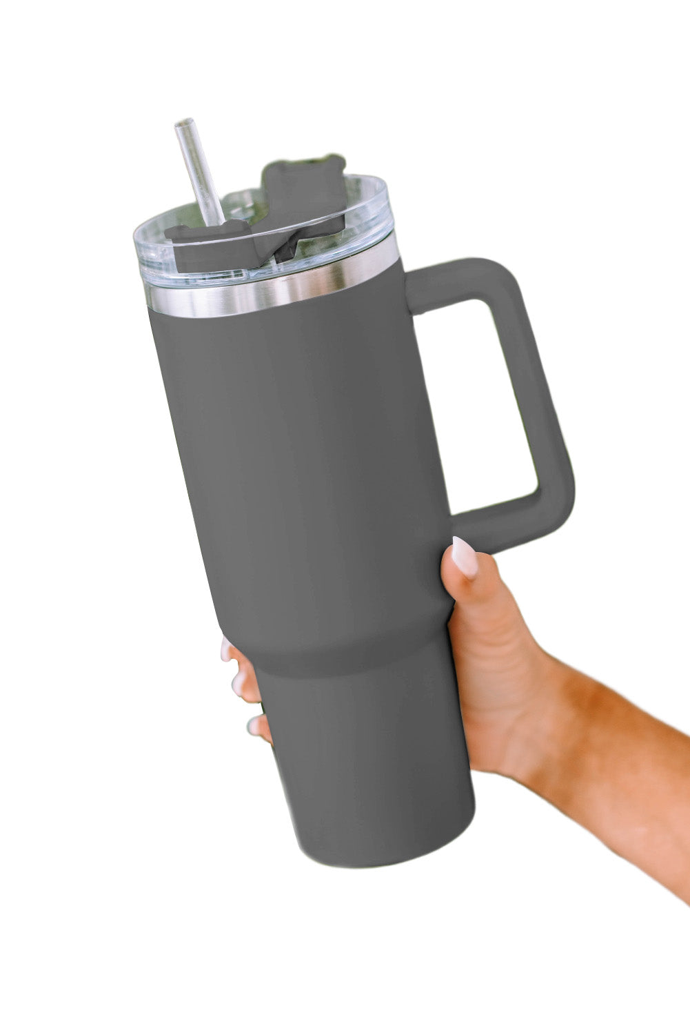 Purple 304 Stainless Steel Insulated Tumbler Mug With Straw