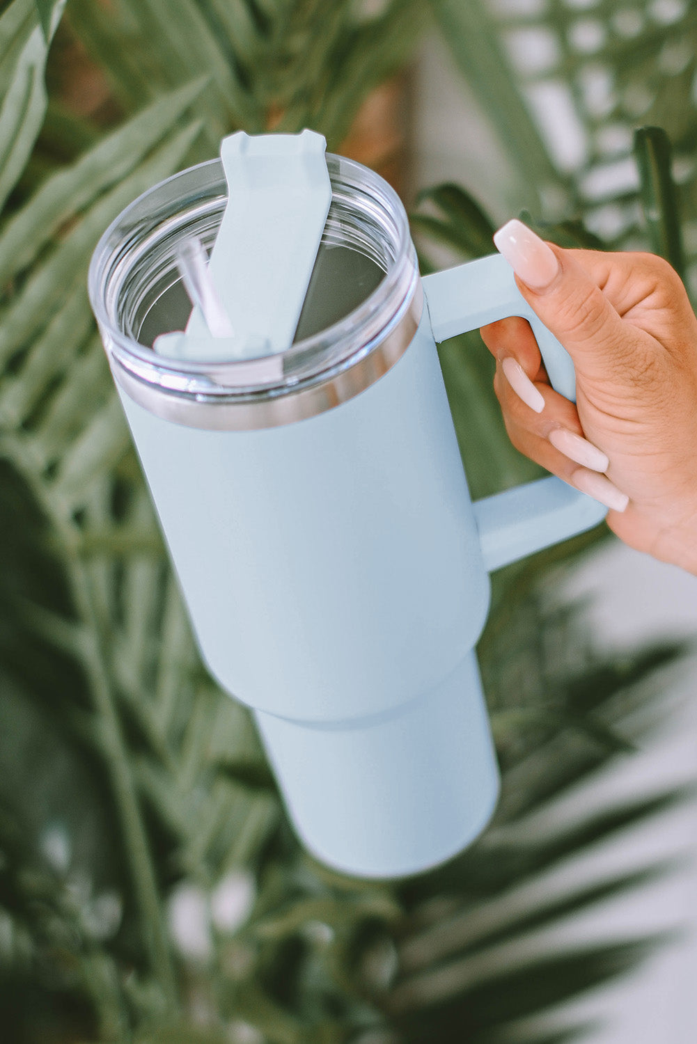 Purple 304 Stainless Steel Insulated Tumbler Mug With Straw