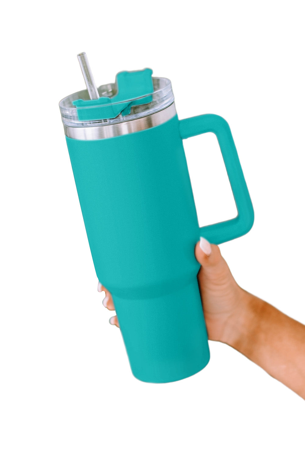 Purple 304 Stainless Steel Insulated Tumbler Mug With Straw